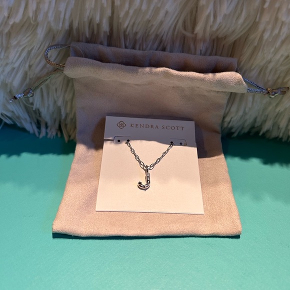 Kendra Scott Crystal J Silver Necklace - Picture 5 of 6